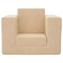 Sofá cama infantil felpa suave color crema de , Mobiliario para bebés y niños pequeños - Ref: Foro24-4104805, Precio: 36,84 €...