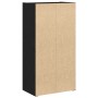 Librería de madera contrachapada roble negro 40x24x77 cm de , Librerías y estanterías - Ref: Foro24-860365, Precio: 54,52 €, ...
