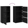 Librería de madera contrachapada roble negro 40x24x77 cm de , Librerías y estanterías - Ref: Foro24-860365, Precio: 54,52 €, ...