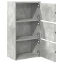 Estantería de madera de ingeniería gris hormigón 40x24x77 cm de , Librerías y estanterías - Ref: Foro24-860367, Precio: 53,75...