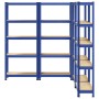 Estanterías de 5 baldas 4 uds madera contrachapada y acero azul de , Estanterías industriales - Ref: Foro24-3307587, Precio: ...