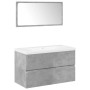 Set muebles de baño 2 piezas madera contrachapada gris hormigón de , Muebles de baño - Ref: Foro24-3324912, Precio: 216,17 €,...