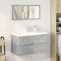 Set muebles de baño 2 piezas madera contrachapada gris hormigón de , Muebles de baño - Ref: Foro24-3324912, Precio: 216,17 €,...