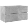 Set muebles de baño 2 piezas madera contrachapada gris hormigón de , Muebles de baño - Ref: Foro24-3324912, Precio: 216,17 €,...