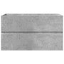 Set muebles de baño 2 piezas madera contrachapada gris hormigón de , Muebles de baño - Ref: Foro24-3324912, Precio: 216,17 €,...