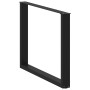 Patas para mesa comedor forma U 2uds acero negro 100x(72-73)cm de , Patas para mesas - Ref: Foro24-4013212, Precio: 143,64 €,...