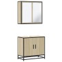 Set de muebles de baño 2 pzas madera contrachapada roble Sonoma de , Muebles de baño - Ref: Foro24-3300886, Precio: 144,60 €,...