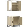 Set de muebles de baño 2 pzas madera contrachapada roble Sonoma de , Muebles de baño - Ref: Foro24-3300886, Precio: 144,60 €,...