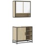 Set de muebles de baño 2 pzas madera contrachapada roble Sonoma de , Muebles de baño - Ref: Foro24-3300936, Precio: 151,56 €,...
