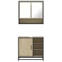 Set de muebles de baño 2 pzas madera contrachapada roble Sonoma de , Muebles de baño - Ref: Foro24-3300936, Precio: 151,56 €,...