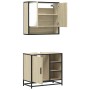 Set de muebles de baño 2 pzas madera contrachapada roble Sonoma de , Muebles de baño - Ref: Foro24-3300936, Precio: 151,56 €,...