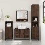 Set de muebles baño 2 pzas madera contrachapada marrón roble de , Muebles de baño - Ref: Foro24-3300934, Precio: 194,93 €, De...