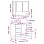 Set de muebles baño 2 pzas madera contrachapada marrón roble de , Muebles de baño - Ref: Foro24-3300934, Precio: 194,93 €, De...