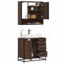 Set de muebles baño 2 pzas madera contrachapada marrón roble de , Muebles de baño - Ref: Foro24-3300929, Precio: 166,24 €, De...