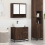 Set de muebles baño 2 pzas madera contrachapada marrón roble de , Muebles de baño - Ref: Foro24-3300929, Precio: 166,24 €, De...