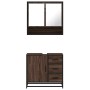 Set de muebles baño 2 pzas madera contrachapada marrón roble de , Muebles de baño - Ref: Foro24-3300929, Precio: 166,24 €, De...
