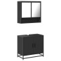 Juego de muebles de baño 2 pzas madera contrachapada negro de , Muebles de baño - Ref: Foro24-3300915, Precio: 145,32 €, Desc...