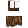 Set de muebles baño 2 pzas madera contrachapada roble ahumado de , Muebles de baño - Ref: Foro24-3300922, Precio: 160,88 €, D...