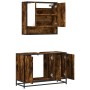 Set de muebles baño 2 pzas madera contrachapada roble ahumado de , Muebles de baño - Ref: Foro24-3300922, Precio: 160,88 €, D...