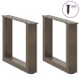 Patas de mesa centro forma U 2uds acero natural 40x(30-31) cm de , Patas para mesas - Ref: Foro24-4013135, Precio: 48,40 €, D...