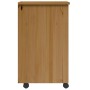 Cajonera con ruedas MOSS madera maciza pino marrón miel de , Taquillas y armarios de almacenamiento - Ref: Foro24-4015783, Pr...