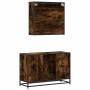 Set de muebles baño 2 pzas madera contrachapada roble ahumado de , Muebles de baño - Ref: Foro24-3300892, Precio: 159,05 €, D...