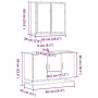Set de muebles baño 2 pzas madera contrachapada roble ahumado de , Muebles de baño - Ref: Foro24-3300892, Precio: 159,05 €, D...
