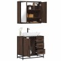 Set de muebles baño 2 pzas madera contrachapada marrón roble de , Muebles de baño - Ref: Foro24-3300899, Precio: 156,49 €, De...
