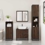 Set de muebles baño 2 pzas madera contrachapada marrón roble de , Muebles de baño - Ref: Foro24-3300899, Precio: 156,49 €, De...