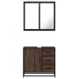 Set de muebles baño 2 pzas madera contrachapada marrón roble de , Muebles de baño - Ref: Foro24-3300899, Precio: 156,49 €, De...