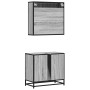 Set de muebles de baño 2 pzas madera contrachapada gris sonoma de , Muebles de baño - Ref: Foro24-3300908, Precio: 158,00 €, ...