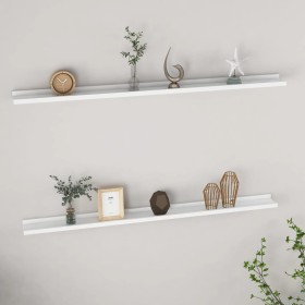 Estantes de pared 2 unidades blanco 115x9x3 cm en Estanterías | Comprar online en Foru.es