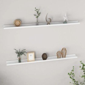 Estantes de pared 2 unidades blanco 115x9x3 cm en Estanterías | Comprar online en Foru.es
