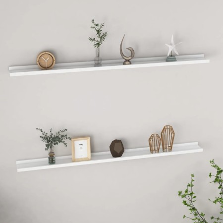 Estantes de pared 2 unidades blanco 115x9x3 cm en Estanterías | Comprar online en Foru.es