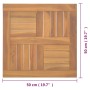 Tablero de mesa cuadrado madera maciza de teca 50x50x2,5 cm de vidaXL, Tableros para mesas - Ref: Foro24-316156, Precio: 63,7...