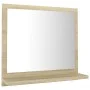 Espejo de baño madera contrachapada color roble 40x10,5x37 cm de vidaXL, Tocadores de baño - Ref: Foro24-804556, Precio: 25,7...