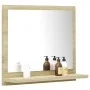 Espejo de baño madera contrachapada color roble 40x10,5x37 cm de vidaXL, Tocadores de baño - Ref: Foro24-804556, Precio: 25,7...
