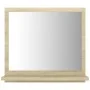 Espejo de baño madera contrachapada color roble 40x10,5x37 cm de vidaXL, Tocadores de baño - Ref: Foro24-804556, Precio: 25,7...
