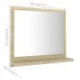 Espejo de baño madera contrachapada color roble 40x10,5x37 cm de vidaXL, Tocadores de baño - Ref: Foro24-804556, Precio: 25,7...