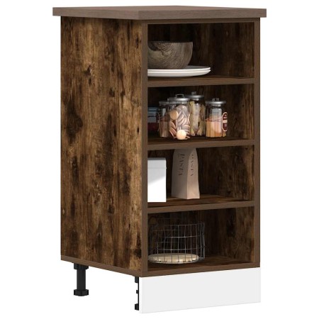 Armario de horno madera ingeniería roble ahumado 40x44,5x81,5cm de , Armarios de cocina - Ref: Foro24-854206, Precio: 62,29 €...