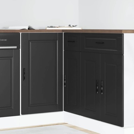 Mueble bajo de cocina Porto madera contrachapada negro de , Armarios de cocina - Ref: Foro24-854299, Precio: 78,93 €, Descuen...
