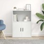 Estantería de madera de ingeniería blanca 60x24x85 cm de , Librerías y estanterías - Ref: Foro24-860409, Precio: 56,60 €, Des...