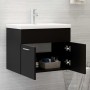 Armario para lavabo madera contrachapada negro 60x38,5x46 cm de vidaXL, Muebles de baño - Ref: Foro24-804648, Precio: 40,57 €...