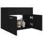 Armario para lavabo madera contrachapada negro 60x38,5x46 cm de vidaXL, Muebles de baño - Ref: Foro24-804648, Precio: 40,57 €...