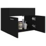 Armario para lavabo madera contrachapada negro 60x38,5x46 cm de vidaXL, Muebles de baño - Ref: Foro24-804648, Precio: 40,08 €...