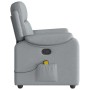 Sillón reclinable de masaje de tela gris claro de , Sillones - Ref: Foro24-4015690, Precio: 204,87 €, Descuento: %