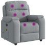 Sillón reclinable de masaje de tela gris claro de , Sillones - Ref: Foro24-4015690, Precio: 204,87 €, Descuento: %