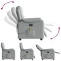 Sillón reclinable de masaje de tela gris claro de , Sillones - Ref: Foro24-4015690, Precio: 204,87 €, Descuento: %