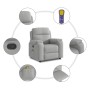 Sillón de masaje reclinable de tela gris nube de , Sillones - Ref: Foro24-4015699, Precio: 206,38 €, Descuento: %