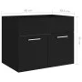 Armario para lavabo madera contrachapada negro 60x38,5x46 cm de vidaXL, Muebles de baño - Ref: Foro24-804648, Precio: 40,08 €...